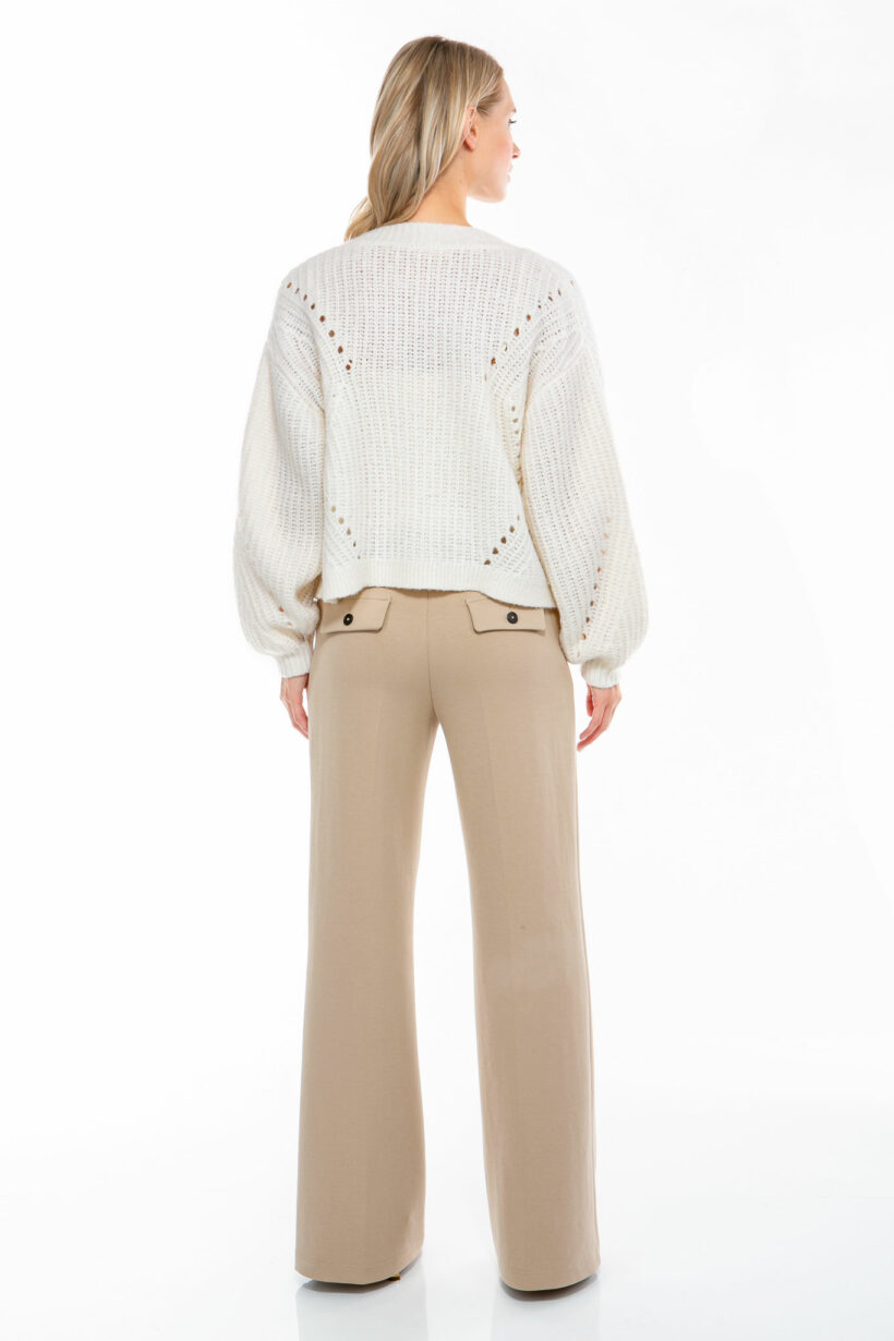 IVI collection SOLID JERSEY hochwertige Buntfaltenhose in den Farben taupe aus der Resort25 Kollektion.