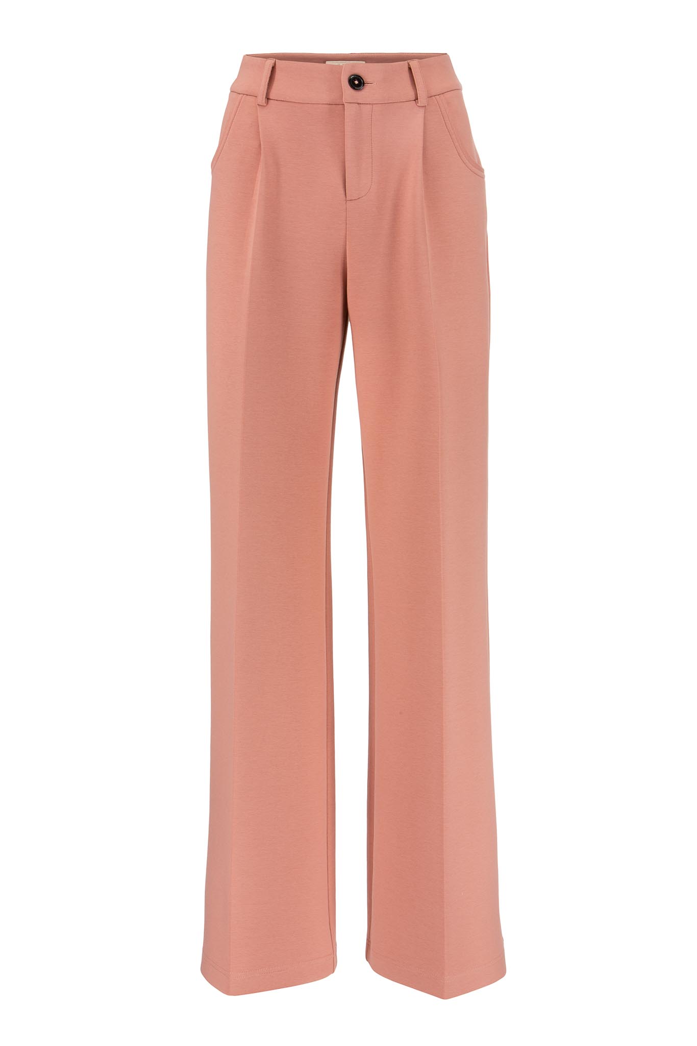 IVI collection SOLID JERSEY hochwertige Buntfaltenhose in den Farben rose aus der Resort25 Kollektion. IVI collection SOLID JERSEY high-quality pleated trouser in rose from the Resort25 collection.