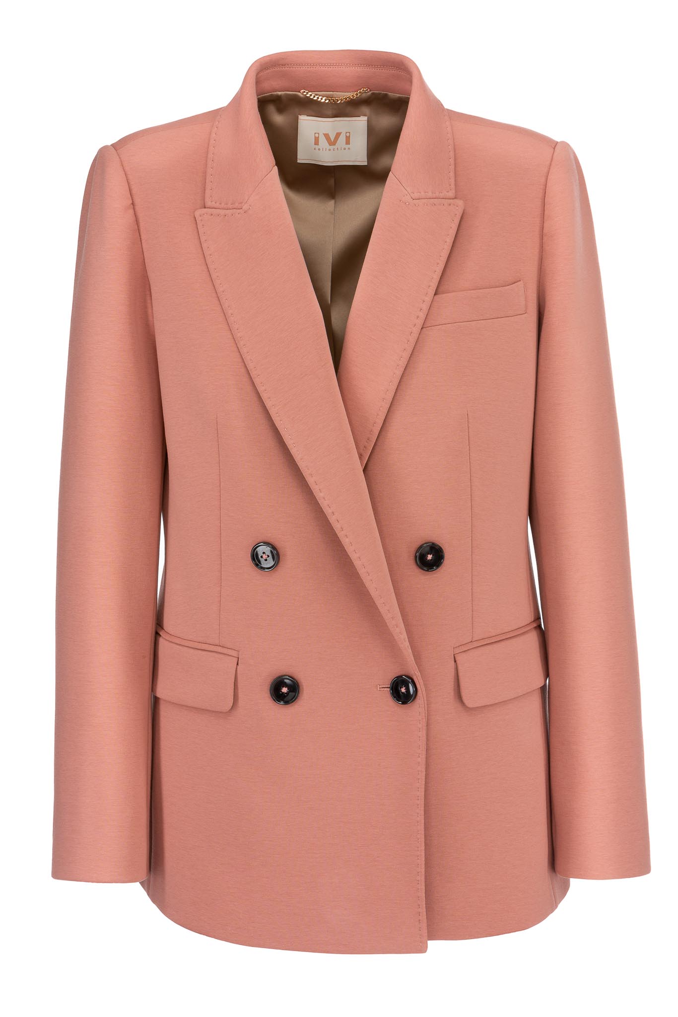 IVI collection SOLID JERSEY hochwertige Blazer in den Farben rose aus der Resort25 Kollektion. IVI collection SOLID JERSEY high-quality blazer in rose from the Resort25 collection.