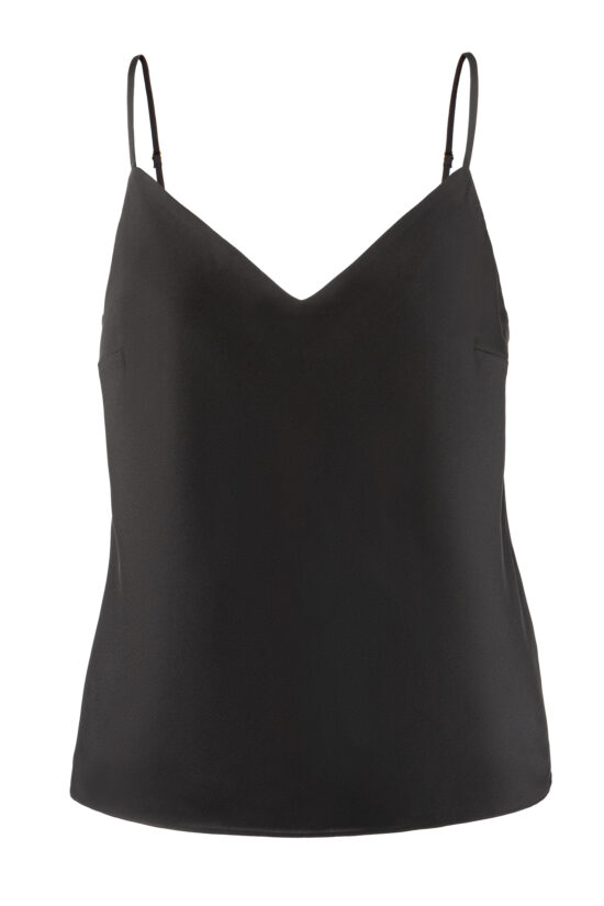 SOLID SILK Basic Top black