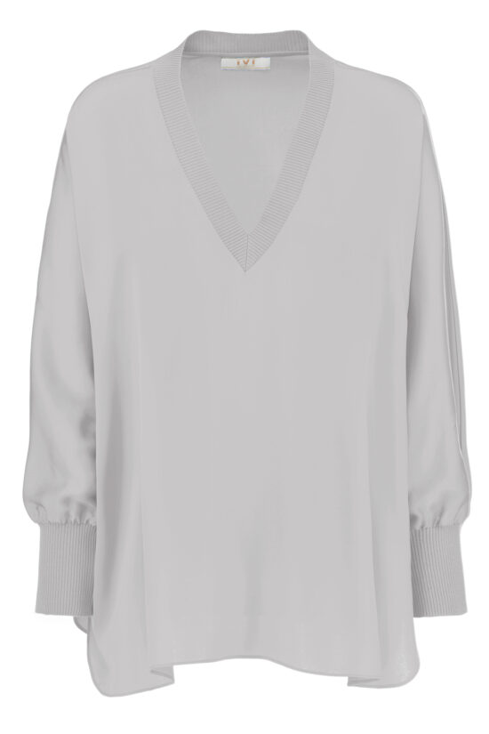 SOLID SILK Tunic silver