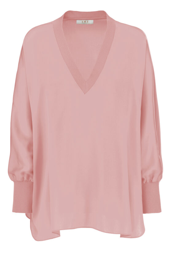 SOLID SILK Tunic light raspberry