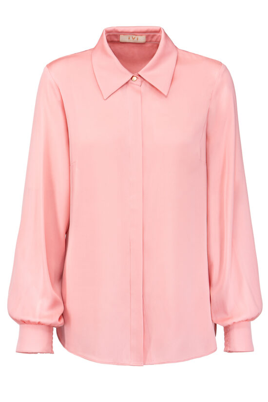 SOLID SILK Classic Shirt Blouse light raspberry