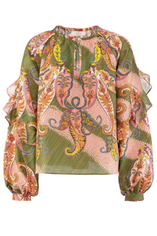 RUSTIC PAISLEY Cropped Blouse