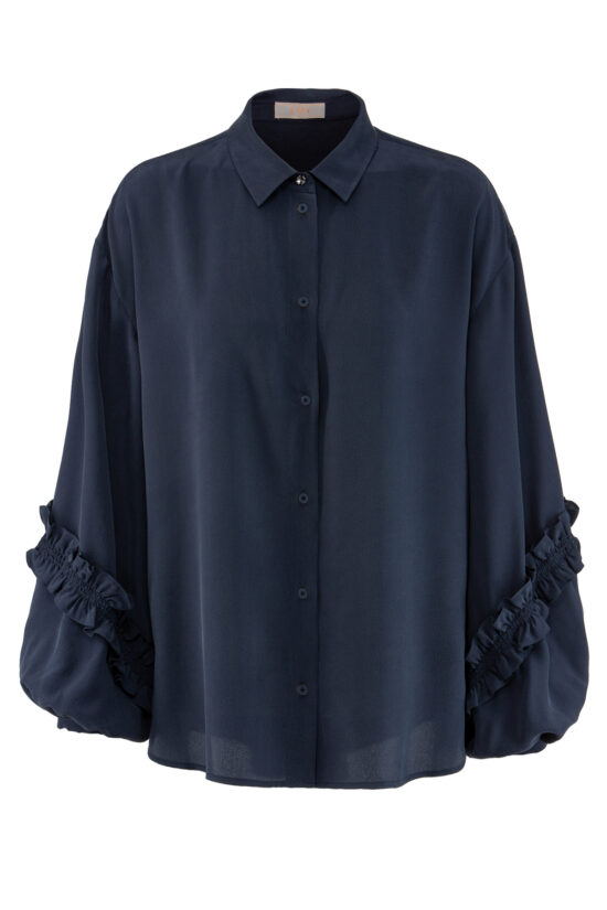 FANCY SILK Shirt Blouse midnight