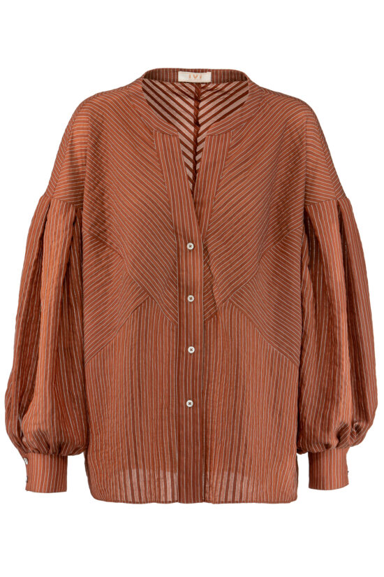 STRIPES Western Blouse, hazel