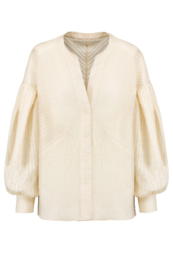 STRIPES Western Blouse, ivory