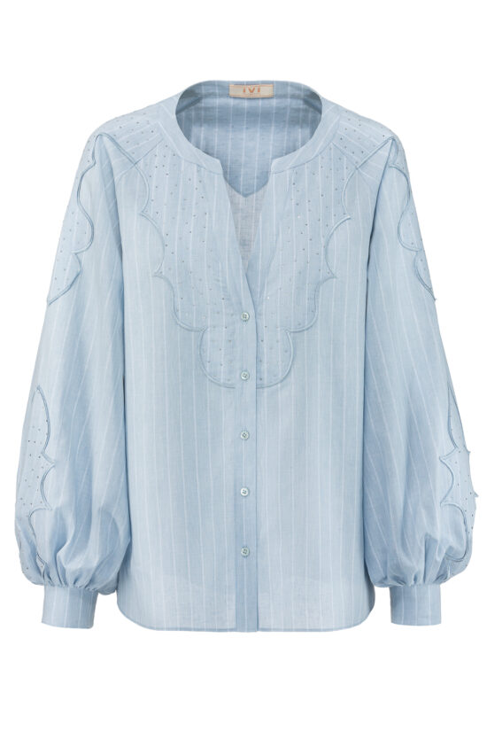 COWGIRL SEQUINS Blouse, bleue