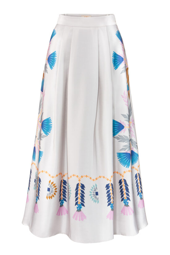 MOSAIC FLOWERS Midi Skirt