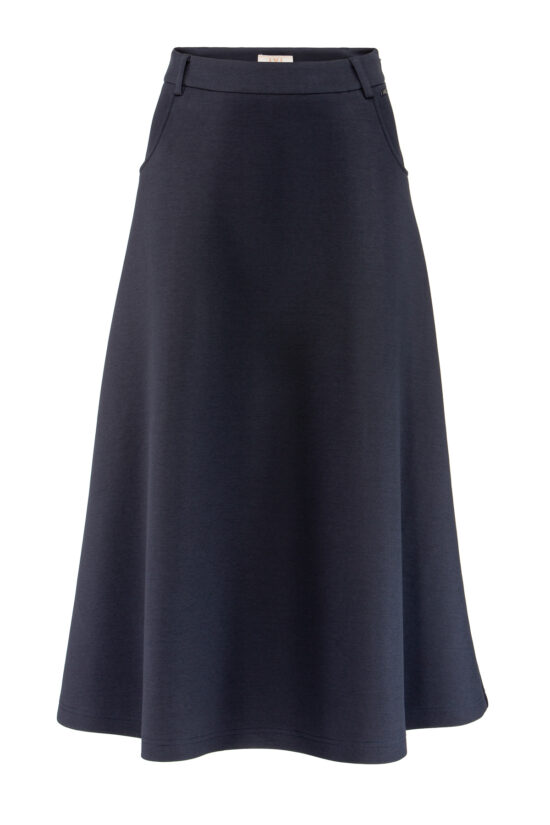 SOLID JERSEY Midi Skirt, midnight