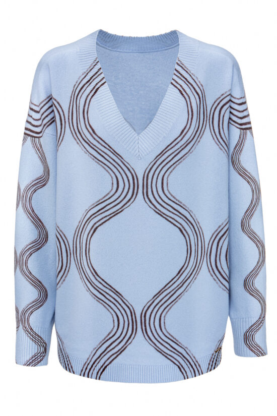 LINES BLUE Pullover